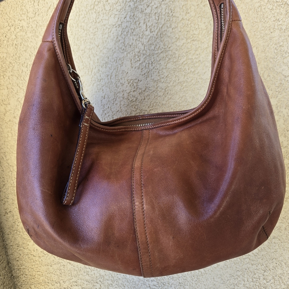 Coach 9227 Brown British Tan XL Ergo Hobo Leather Vintage Crescent Y2K Bag Purse